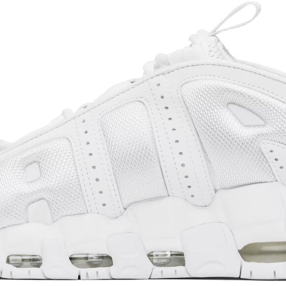 Nike Air More Uptempo Low White-White-White Triple White Sz 10.5 [FZ3055-100] - Picture 11 of 14